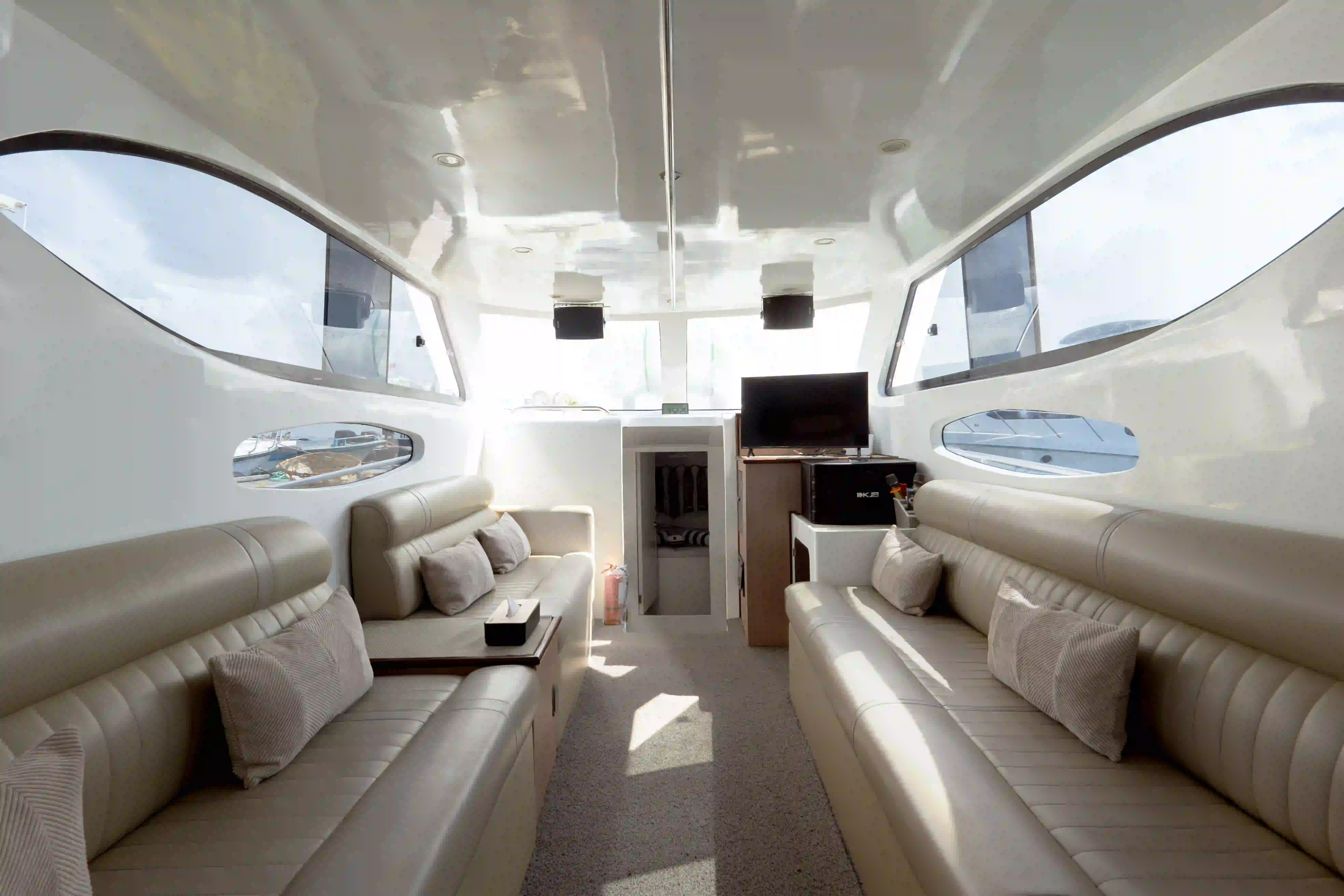 Speedboat V1 Indoor Area | Boat For Sale by Komodo Luxury